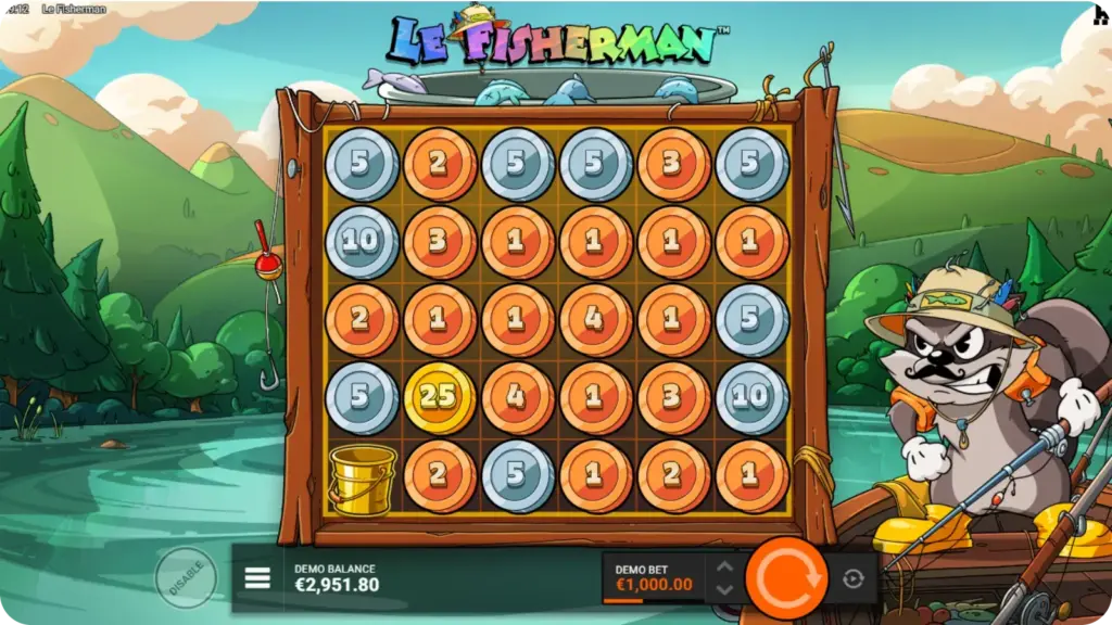 Le Fisherman Bucket symbols highlighted